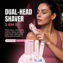 Depilador Elétrico Dual-Head 2 em 1 – Pele Lisinha com Precisão e Conforto